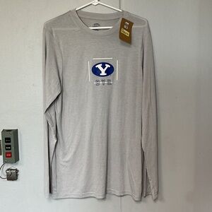 Rivalry Threads BYU Long Sleeve Tee - Light Gray and Royal Blue